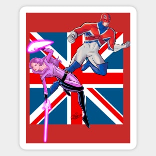 Betsy and Captain Britain Magnet